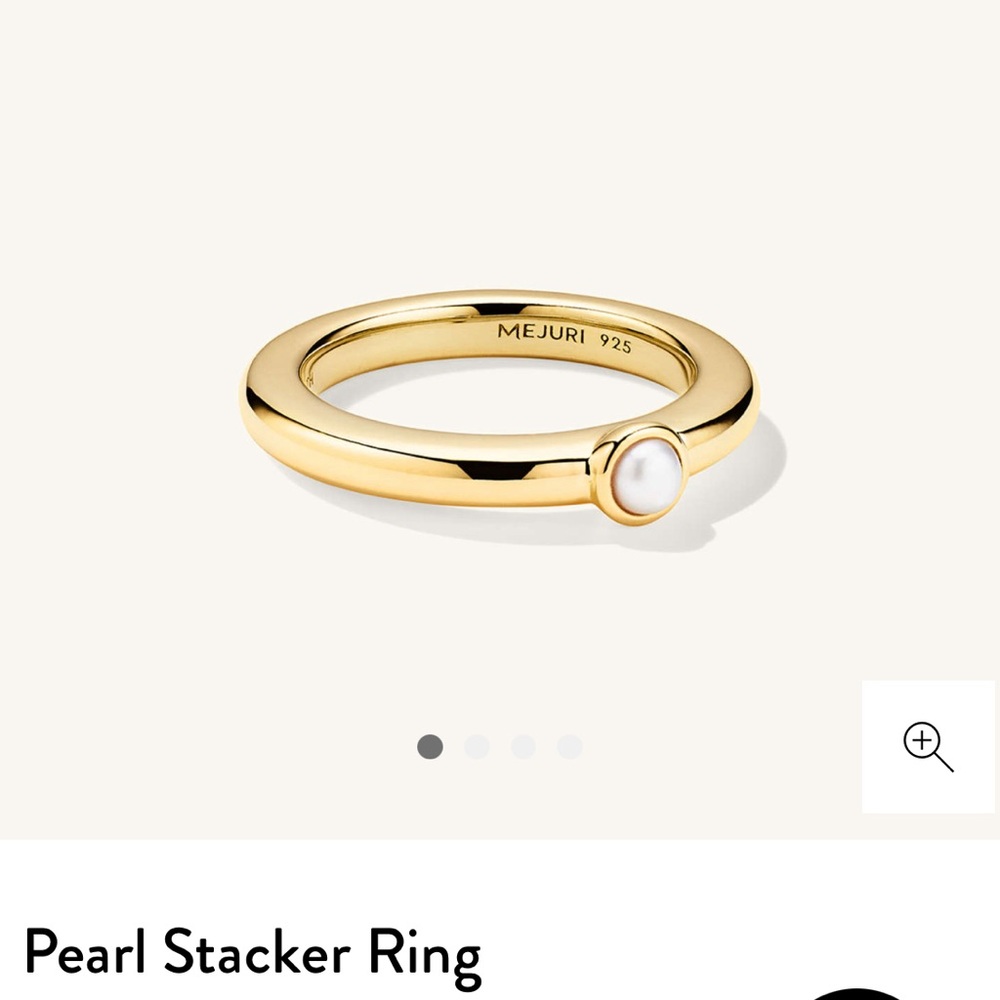 Mejuri pearl stack ring